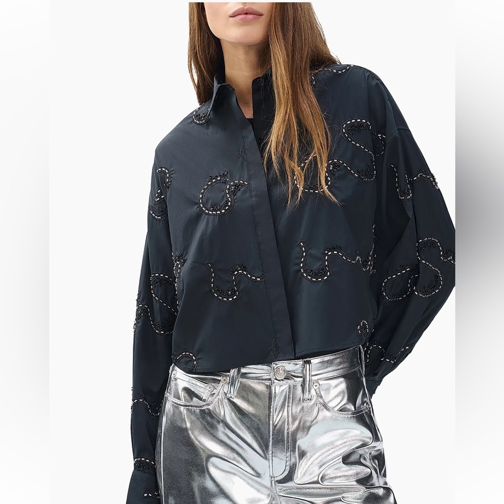 Rag & Bone Beatrice Embellished Shirt! Size S  NWT
